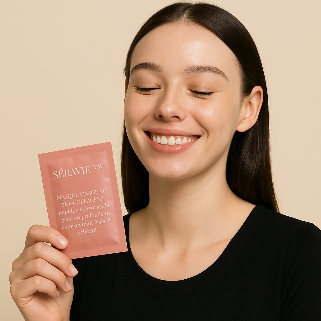 Masque Visage au Bio-Collagène SÉRAVIE™ - Hydratation Intense